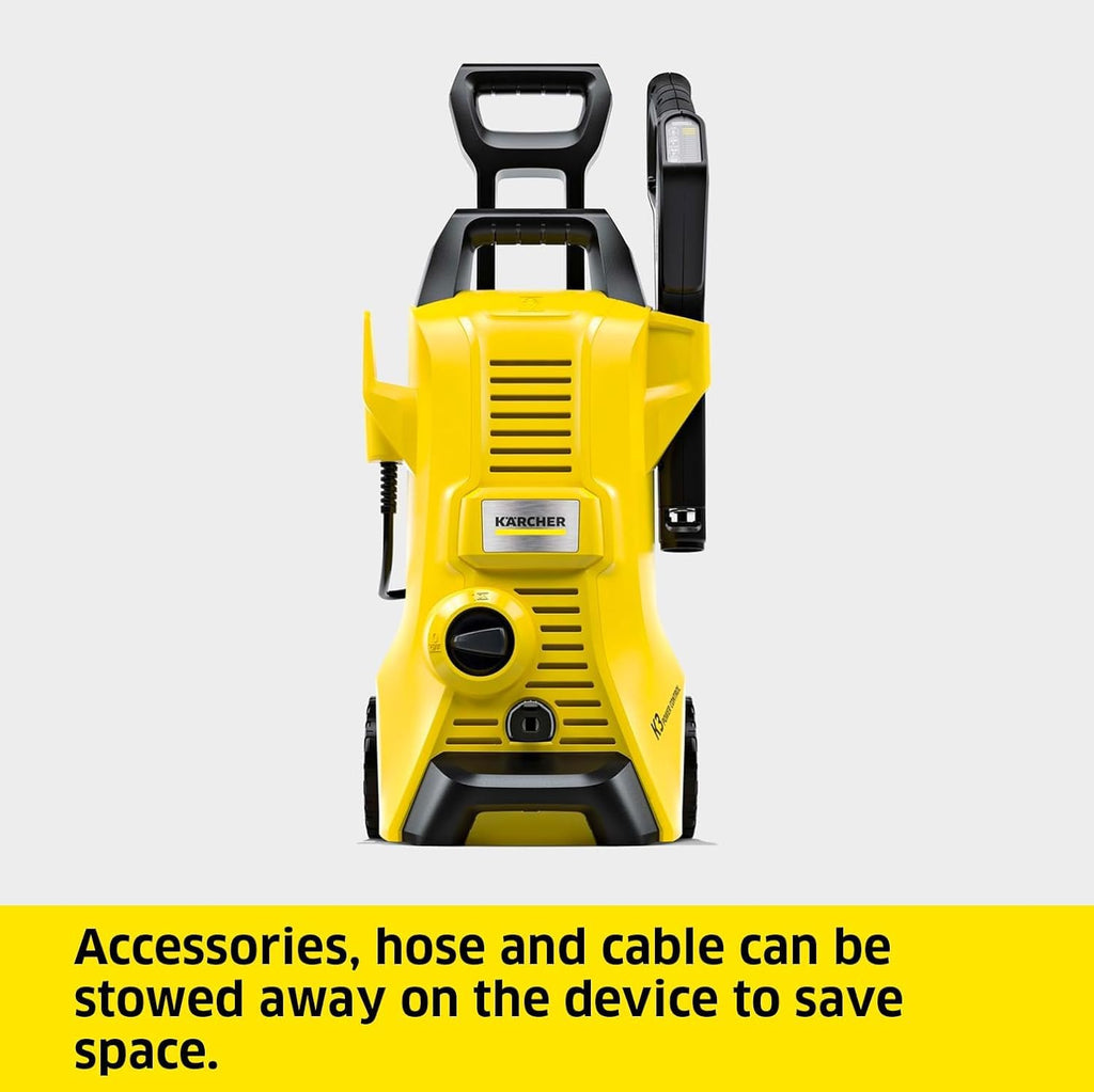 Kärcher K 3 Power Control pressure washer, pressure: max. 120 bar, flow rate: 380 l/h, area coverage: 25 m²/h, water filter, weight: 4.4 kg, high-pressure hose and gun, dirt blaster, spray lance