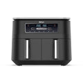 Ninja Foodi Dual Zone Digital Air Fryer, 2 Drawers, 7.6L, 6-in-1, Uses No Oil, Air Fry, Max Crisp, Roast, Bake, Reheat, Dehydrate, Cooks 4-6 Portions, Non-Stick, Dishwasher Safe Baskets, Black AF300UK