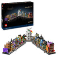 LEGO Harry Potter Diagon Alley Wizarding Shops Building Set for Adults - Collectible Gift for Father's Day - Display Model incl. Microscale Stores & 12 Microfigures 76444